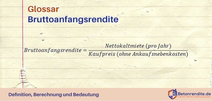 Bruttoanfangsrendite